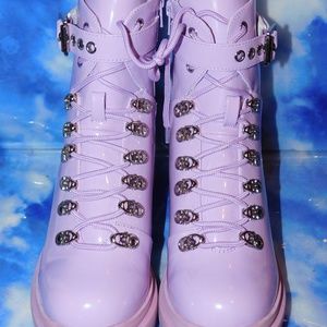 Jeffrey Campbell Czech Check Lace Up Boots